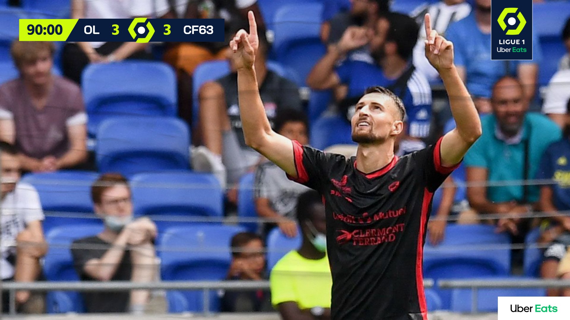 Rashani s’offre un doublé et égalise Lyon 3-3 Clermont (VIDEO)