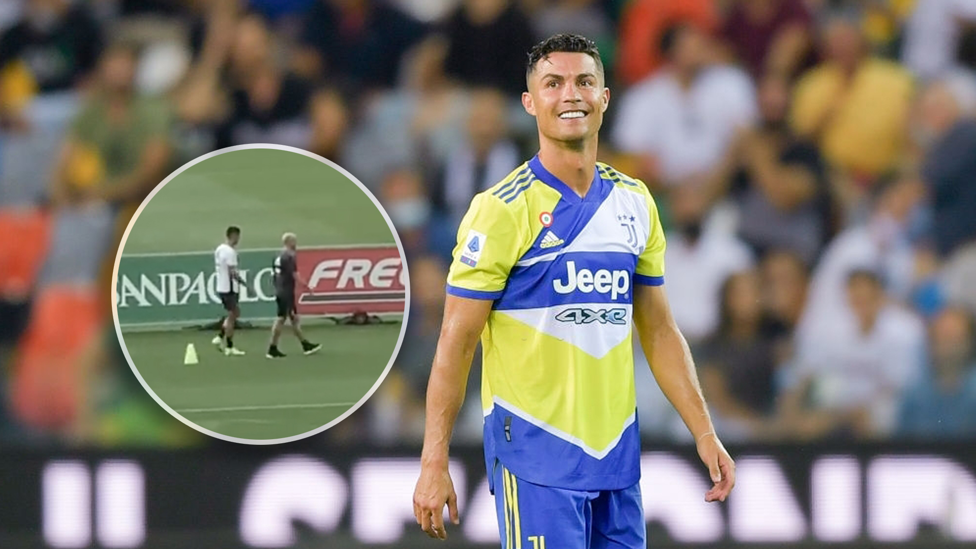 Regardez le départ de Ronaldo à l’entrainement de la Juve à cause d’une blessure !