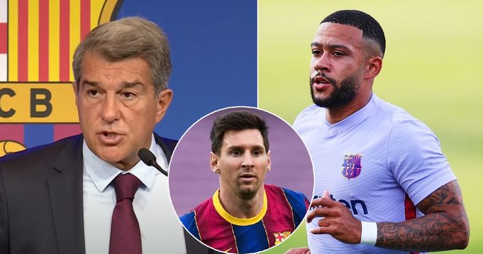 Laporta explique comment le Barça peut payer Depay, Emerson et pas Messi