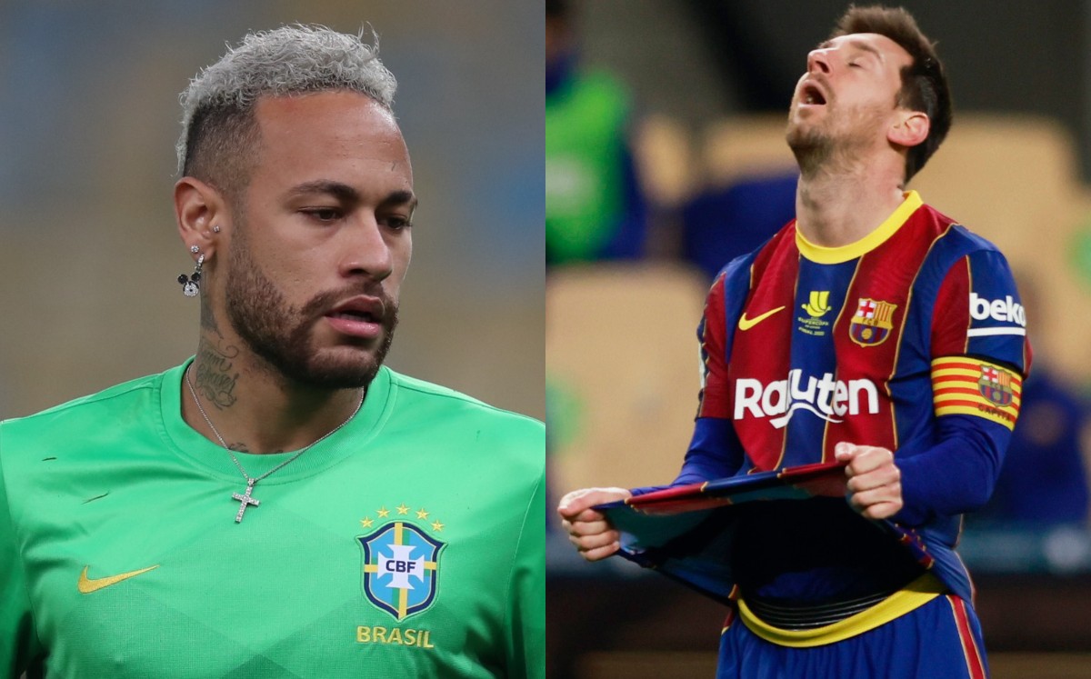 neymar reacciono dorsal llegada messi