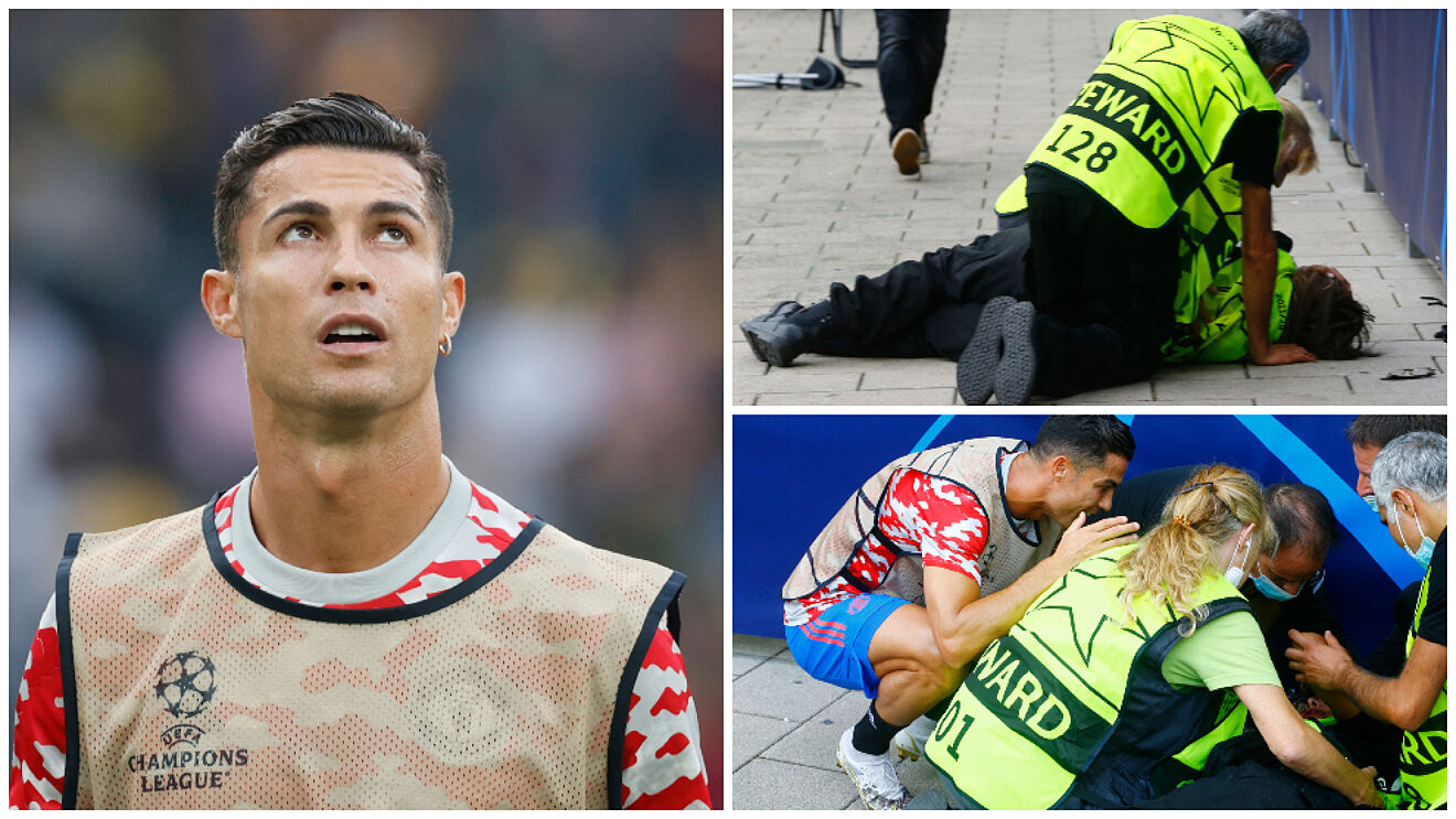 Le beau geste de Cristiano Ronaldo envers la stadière qu’il a assommée pendant l’échauffement (photos)