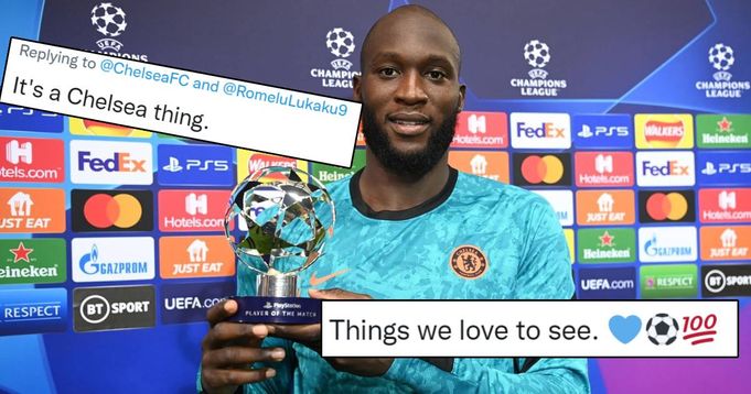 Les fans de Chelsea applaudissent Lukaku après le but du Zenit