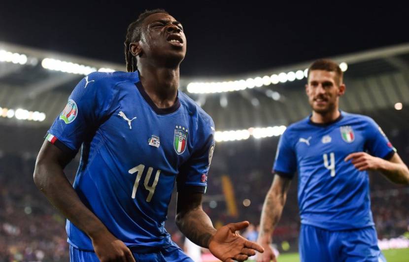 830x532 moise kean jeune attaquant juventus marque premier but italie 23 mars 2019 contre finlande