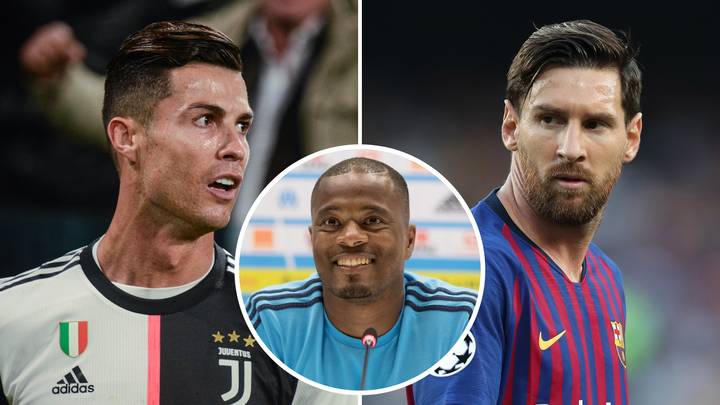 Patrice Evra pique Lionel Messi après le doublé de Cristiano Ronaldo