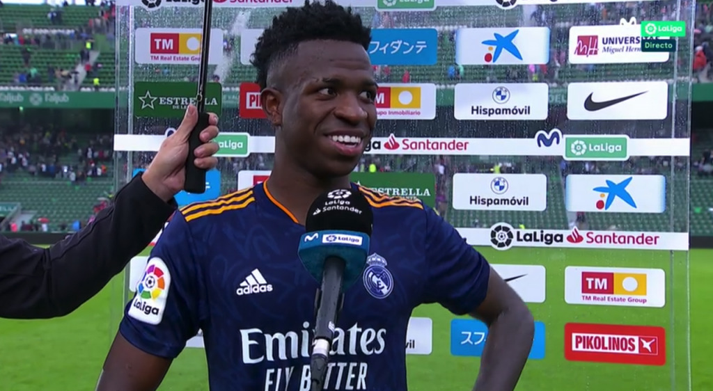 vinicius en declaraciones tras la victoria del real madrid contra el elche captura movistarlaliga