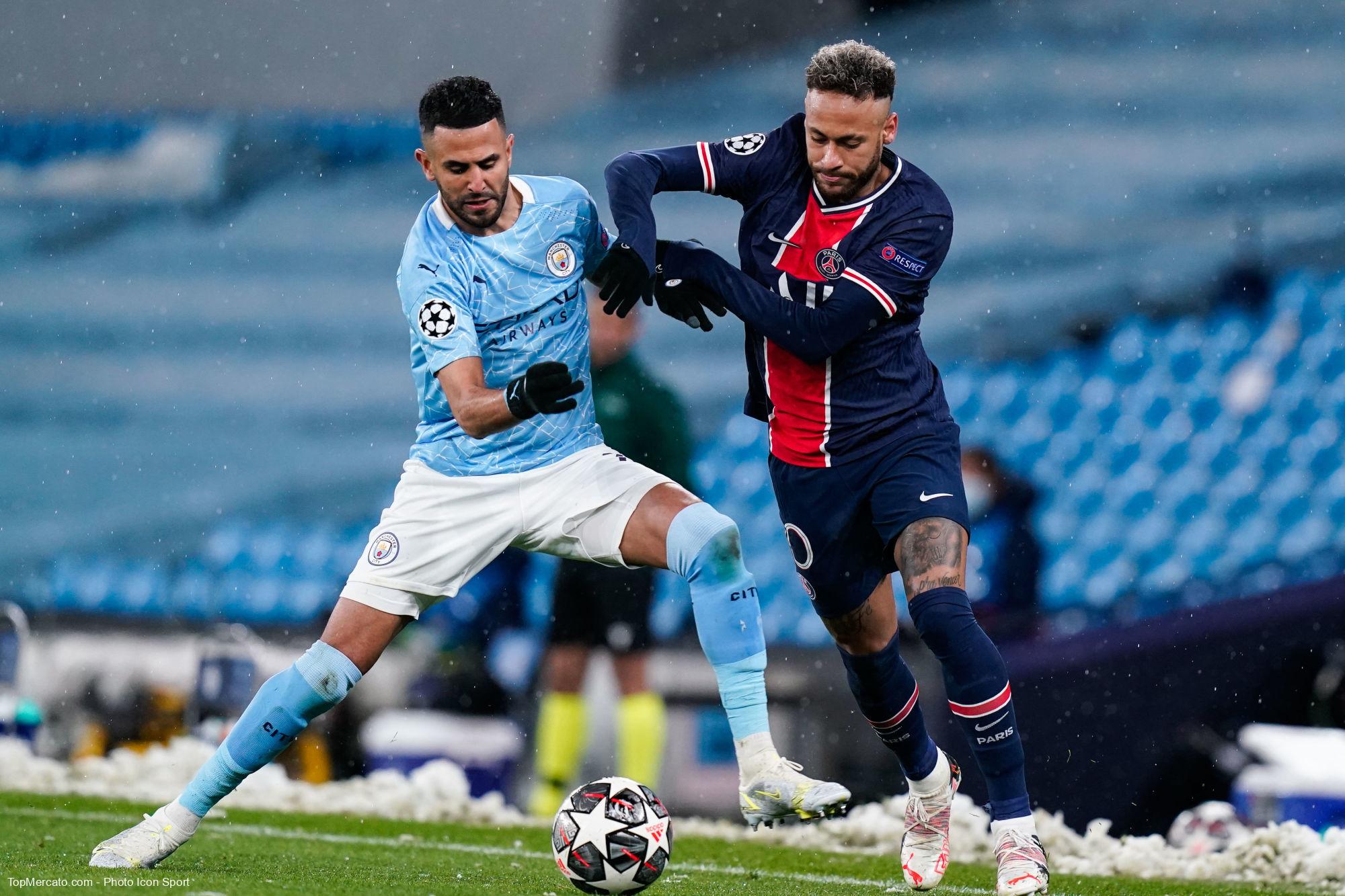 Neymar et Riyad Mahrez Manchester City PSG