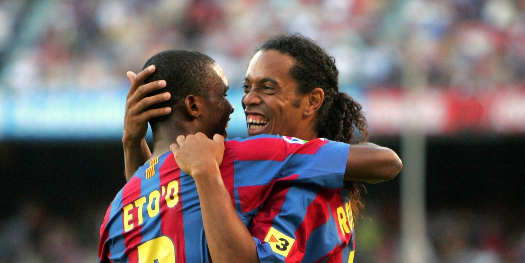 Retrouvailles entre Ronaldinho et Eto’o, la vidéo est juste incroyable