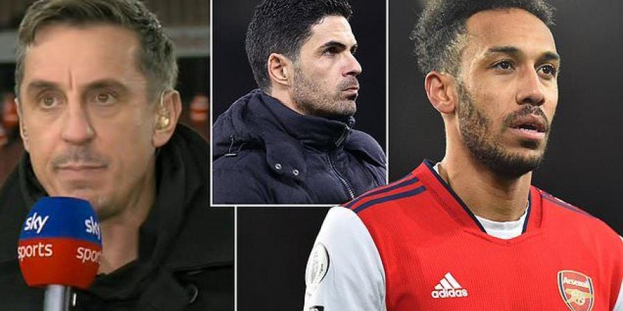 Mikel Arteta répond à l’affirmation de Gary Neville selon laquelle il veut vendre Aubameyang