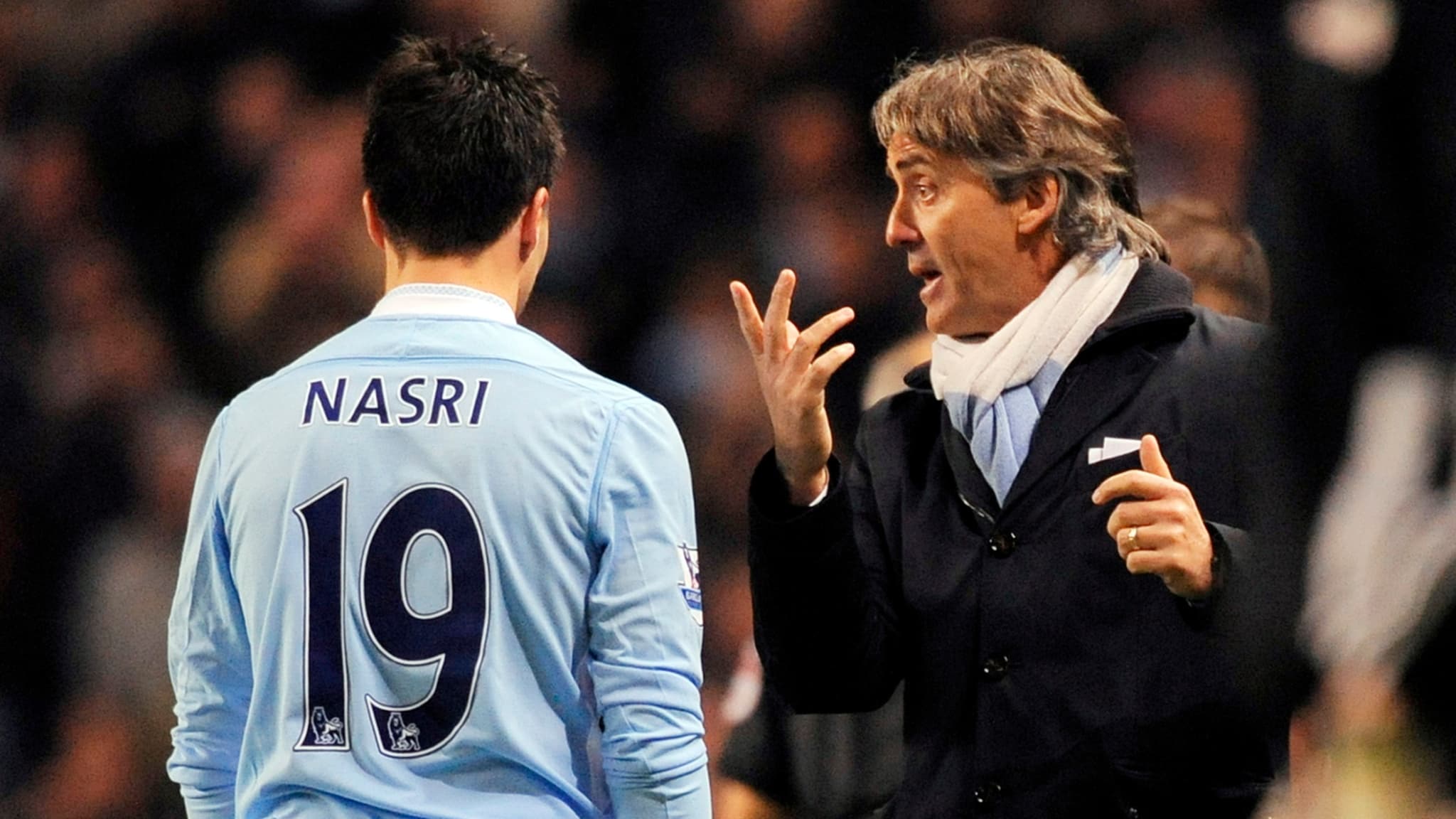 Samir Nasri et Roberto Mancini 1201059