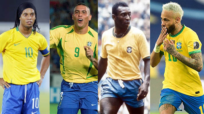 Ronaldinho 3é, Roberto Carlos 5é,  Kaka 9é… les 30 meilleurs joueurs Brésiliens de l’histoire