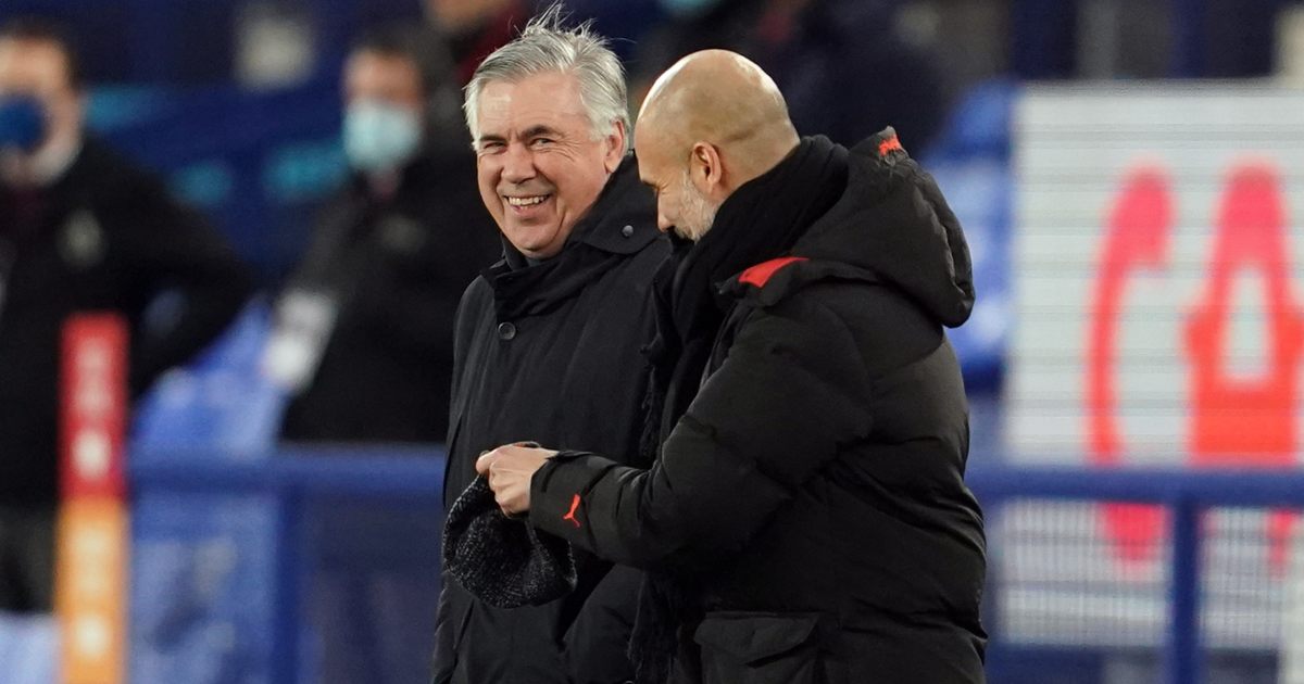 Carlo Ancelotti Pep Guardiola Everton Manchester City F365