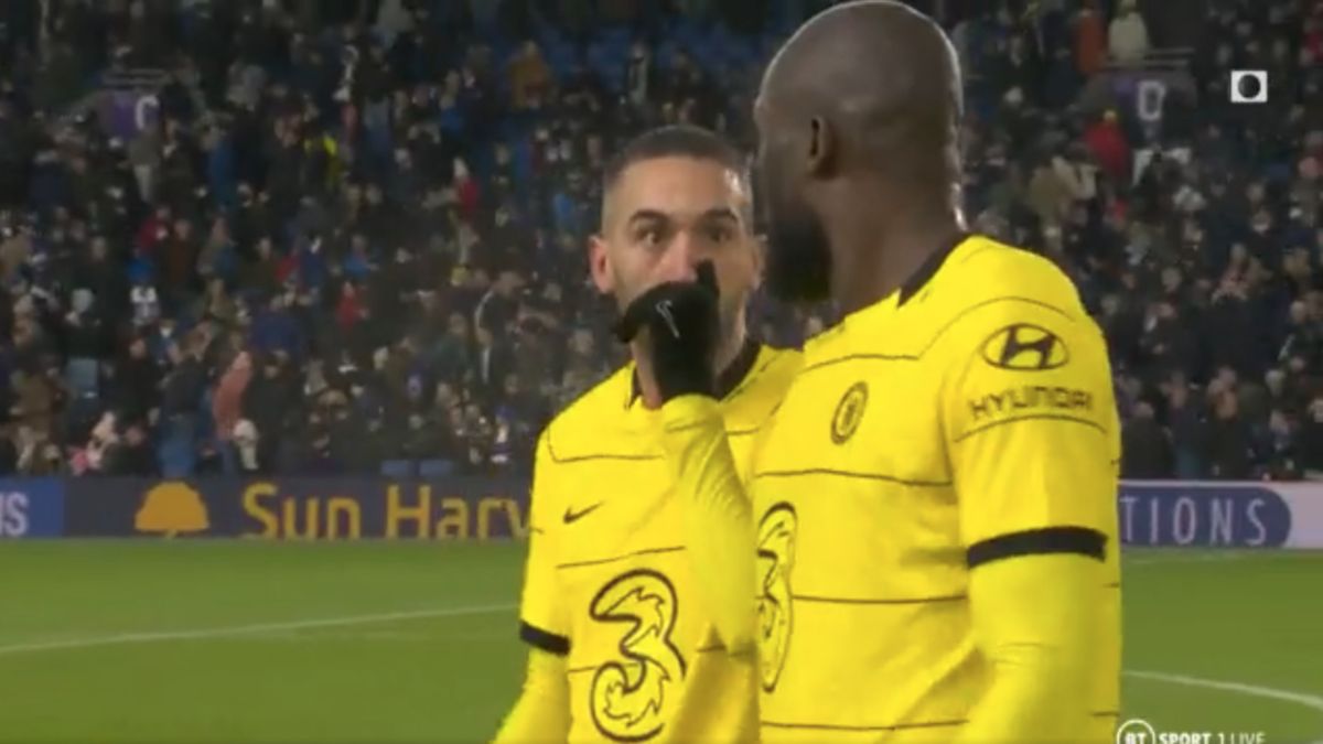 Video Ziyech and Lukaku argument during Chelsea vs Brighton