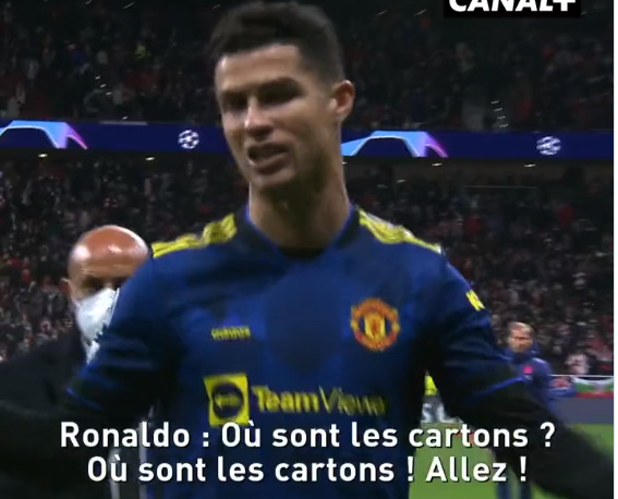 La colère de Cristiano Ronaldo à la Mi-temps du match contre l’Atlético (Vidéo)