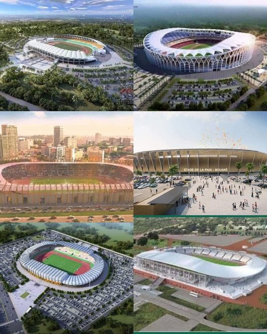 Officiel : La Côte d’Ivoire dévoile les six stades de la CAN 2023!