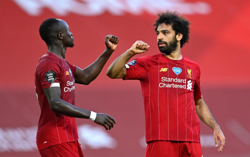 Liverpool v Crystal Palace Sadio Mane Mohamed Salah PREMIER LEAGUE PHOTO