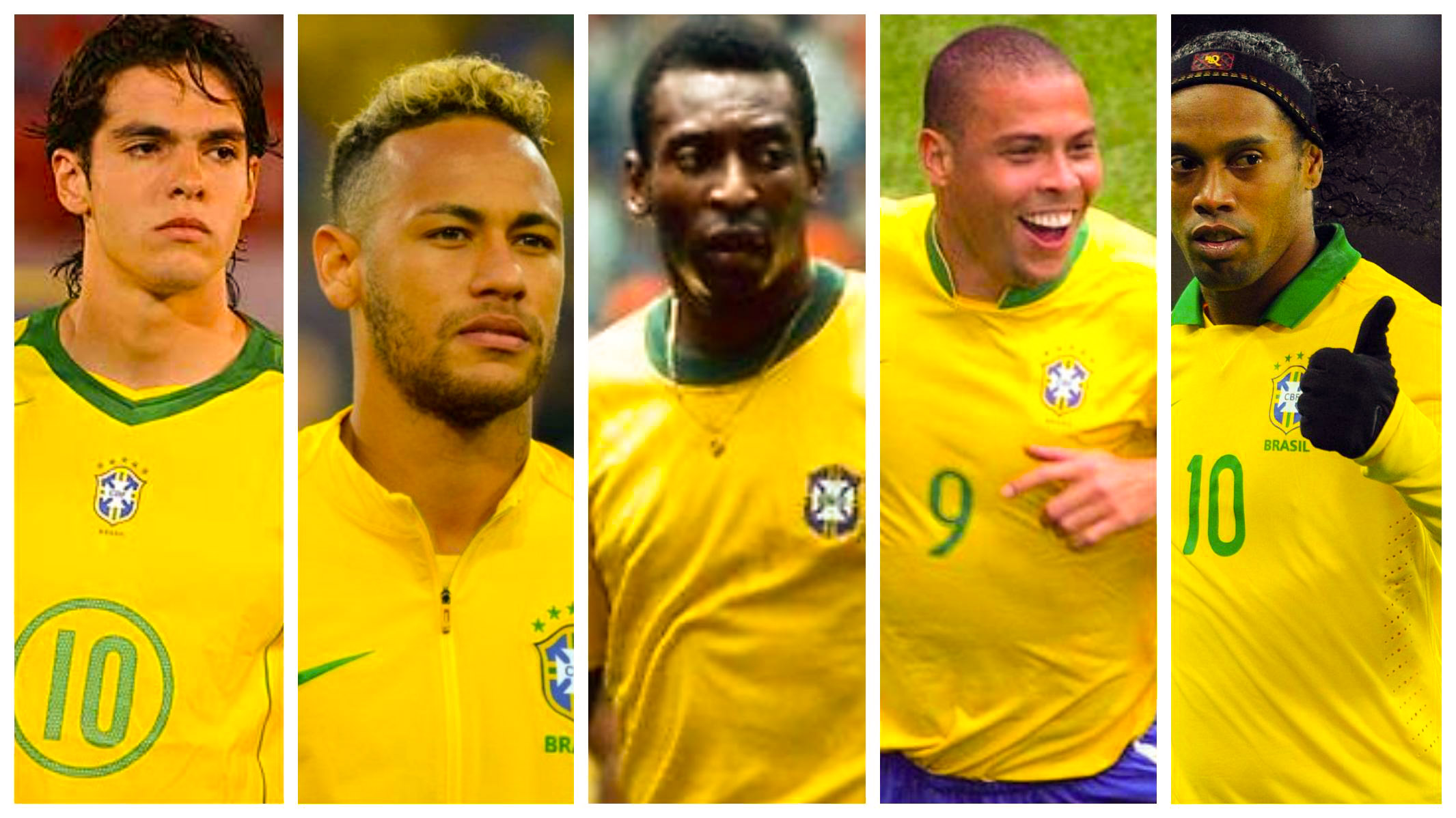 Pelé 2è, Kaka 7è, Neymar, les 50 meilleurs brésiliens de l’histoire dévoilés