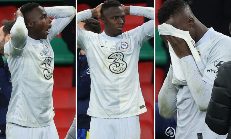 La réaction de Mendy après le  penalty manqué par Kepa