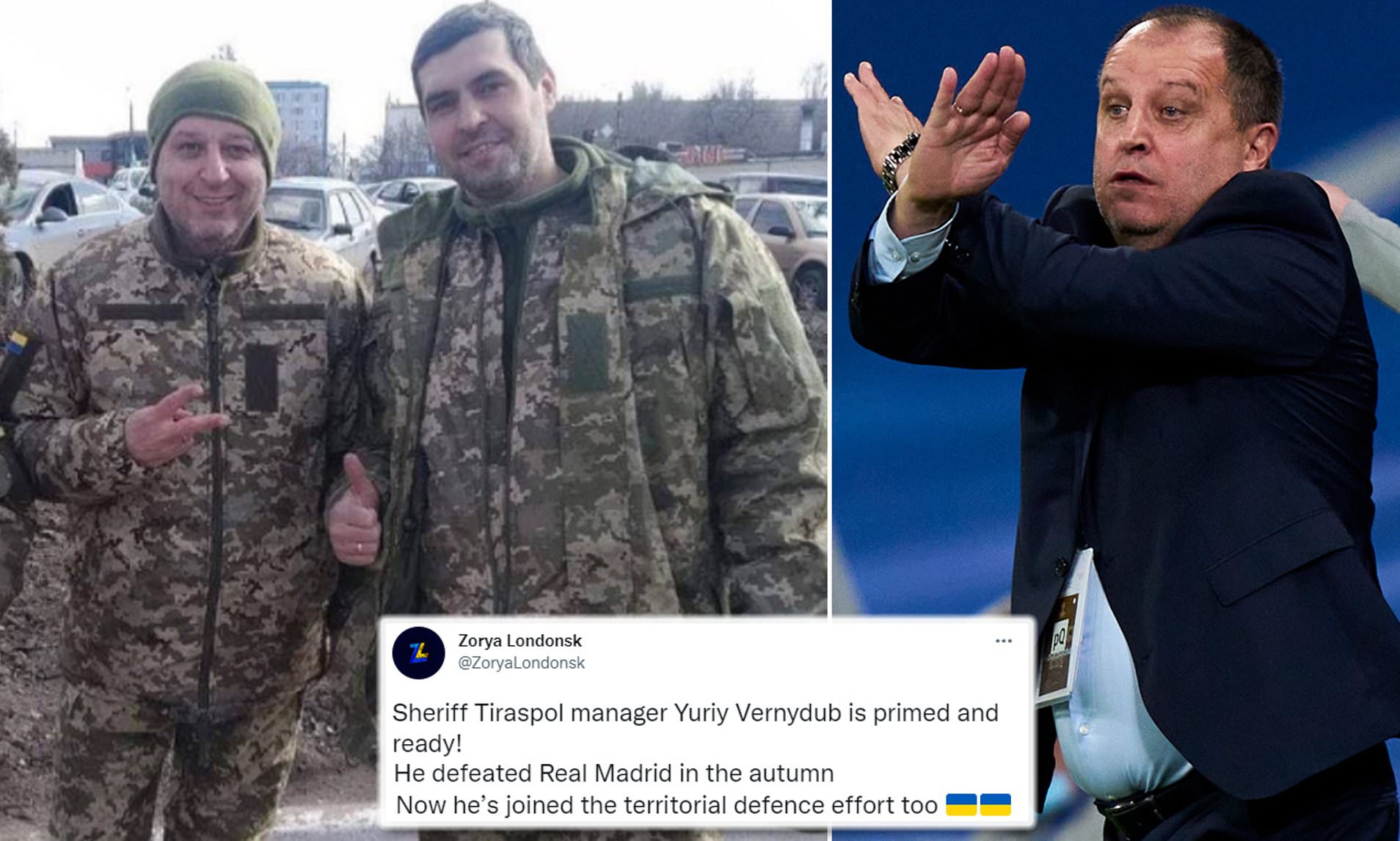 Incroyable, l’entraineur du Shérif abandonne son club pour rejoindre l’armée ukrainienne