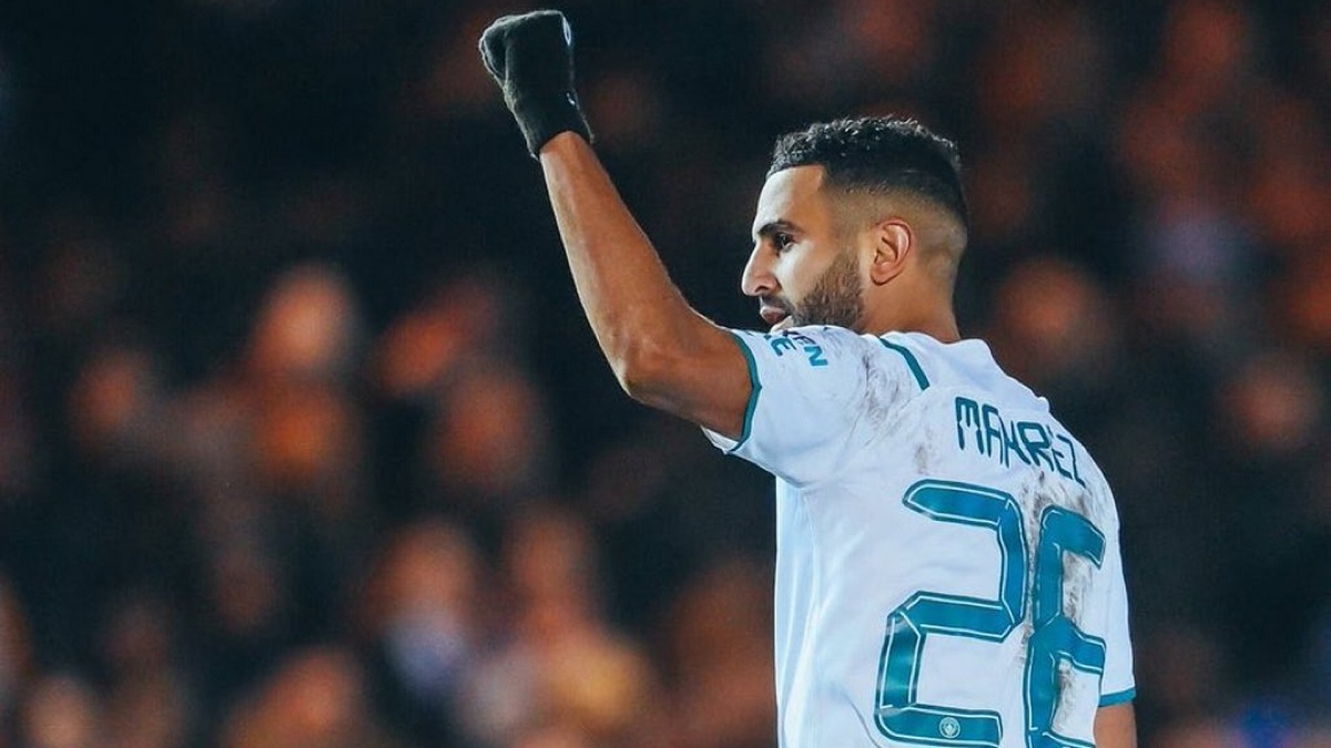 Riyad Mahrez of Manchester City and Algeria