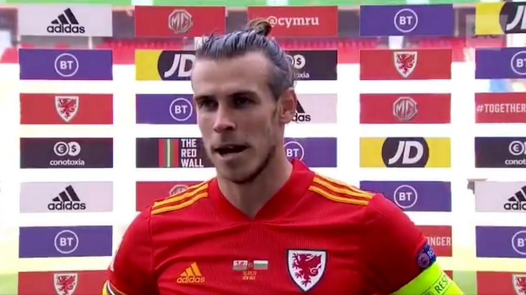 gareth bale hablando tras el gales bulgaria de la liga de naciones 2020 captura uefatv