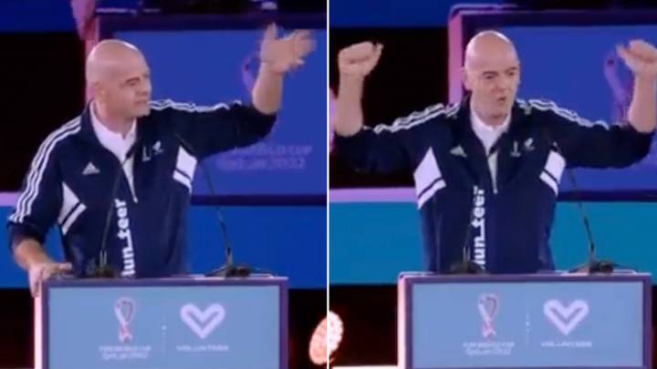 Infantino moqué pour avoir tenté de chanter une chanson minable lors d’un discours au Qatar