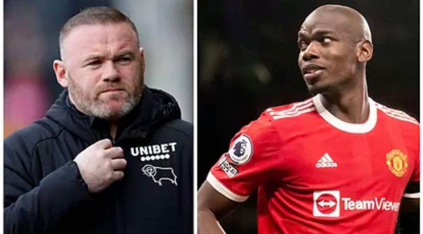 Wayne Rooney tacle sévèrement  Paul Pogba