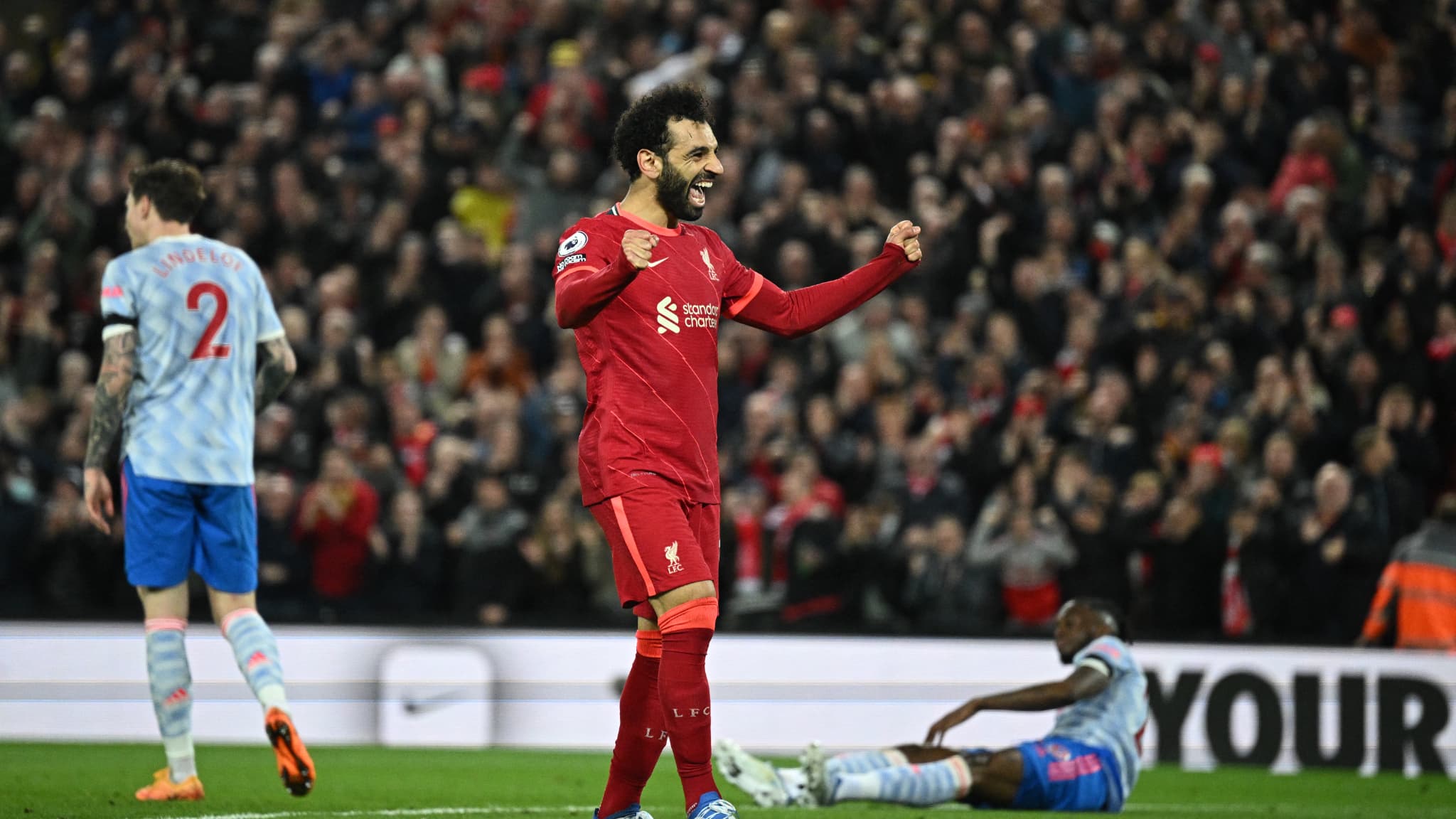 Mohamed Salah lors de Liverpool Manchester United le 19 avril 2022 1397355