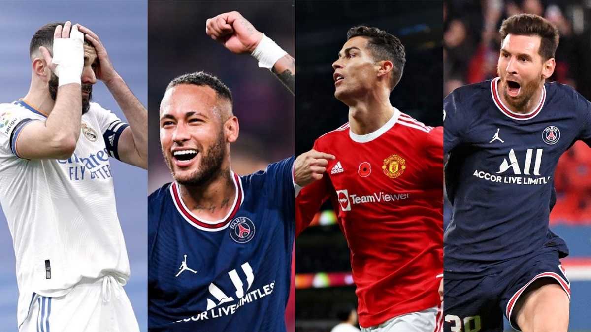 Sans Benzema, CR7 2è, Neymar 6è… le top 10 des buteurs de la dernière décennie