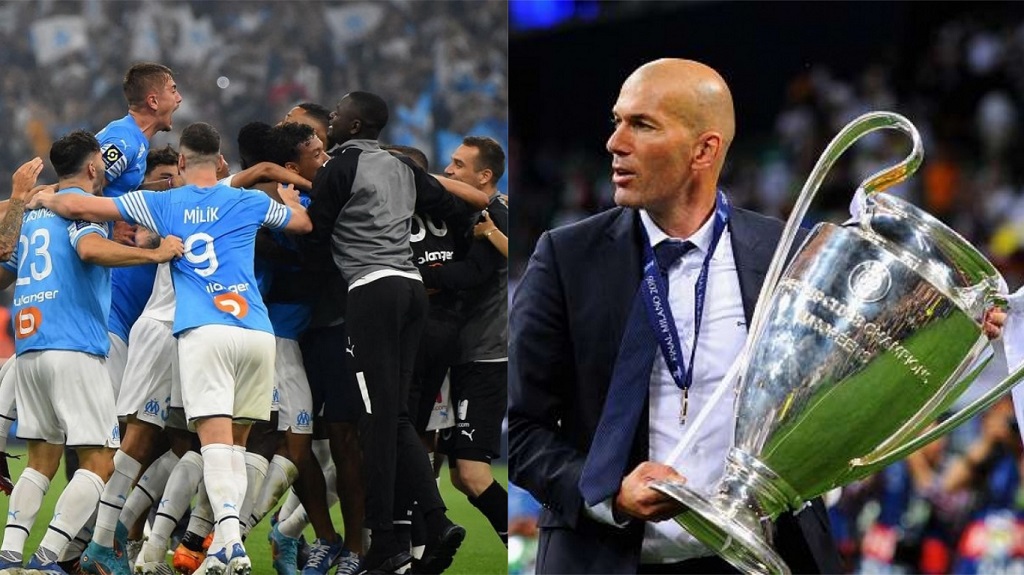 La joie de Zidane après la qualification de l’OM en Ligue des Champions