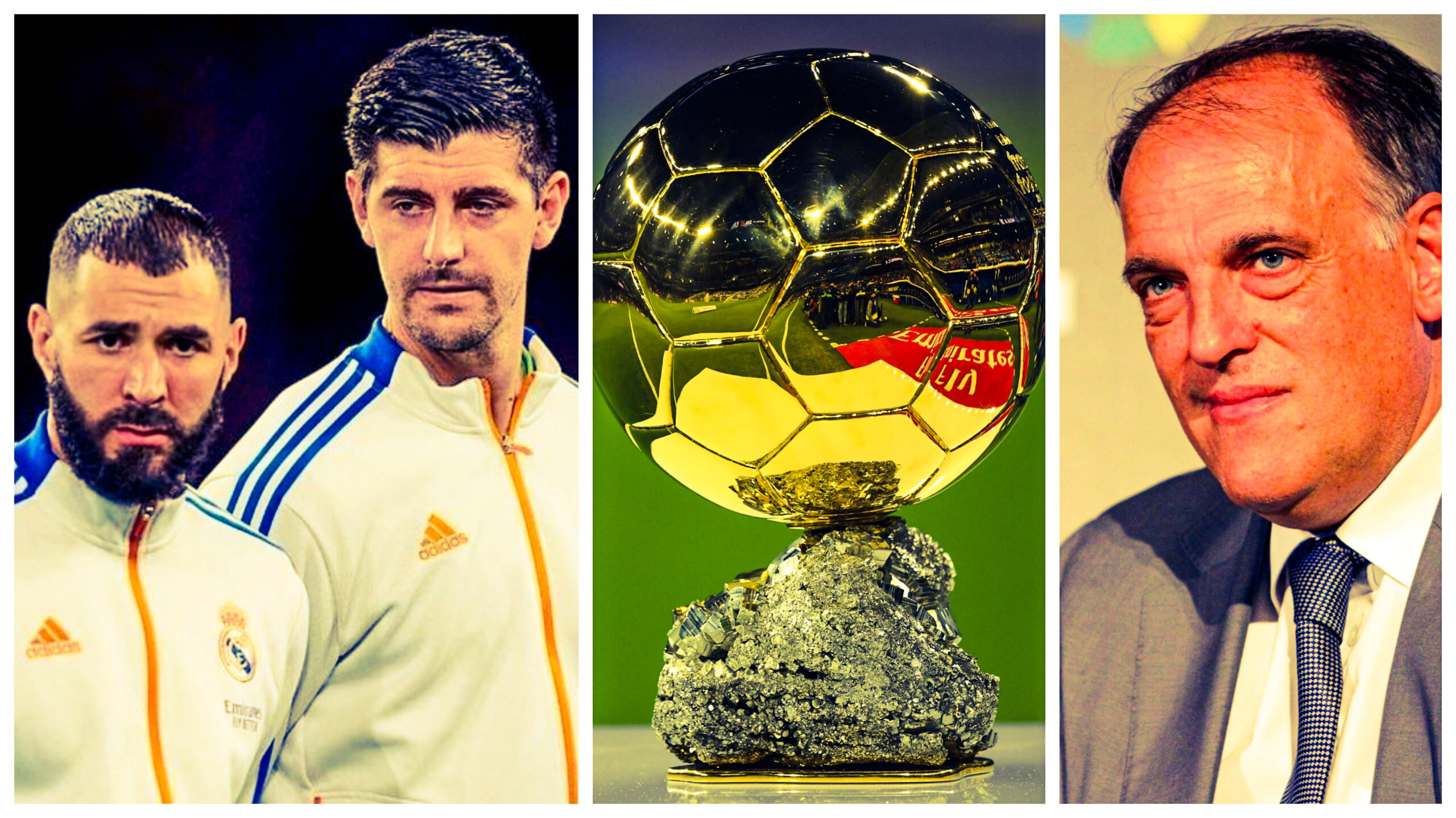 LaLiga : Tebas désigne son ballon d’or 2022 entre Benzema et Courtois
