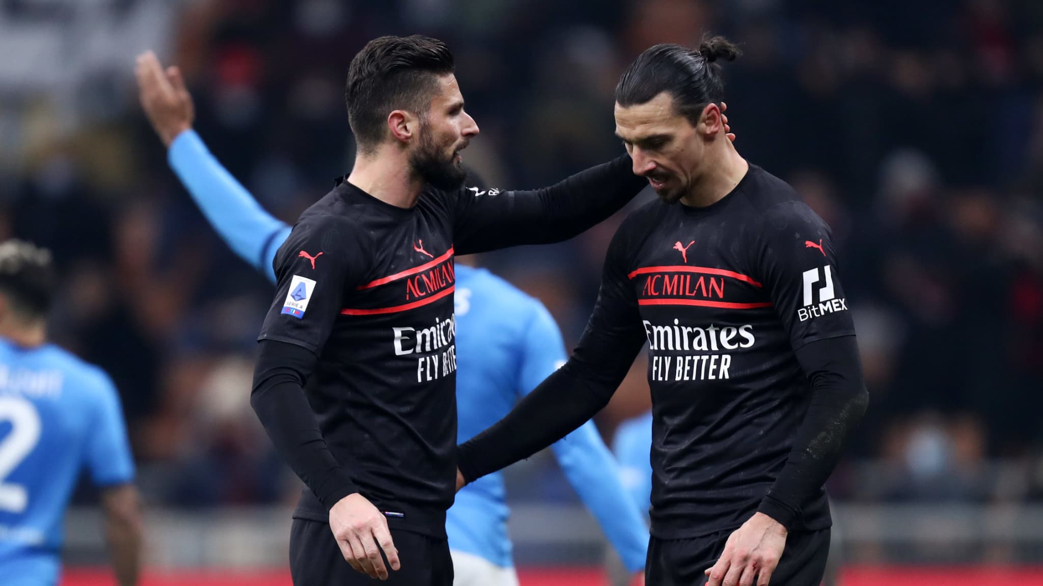 Olivier Giroud et Zlatan Ibrahimovic a l AC Milan decembre 2021 1376162