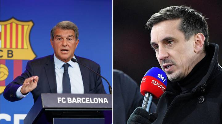 Joan Laporta répond aux critiques de Gary Neville sur Frenkie De Jong