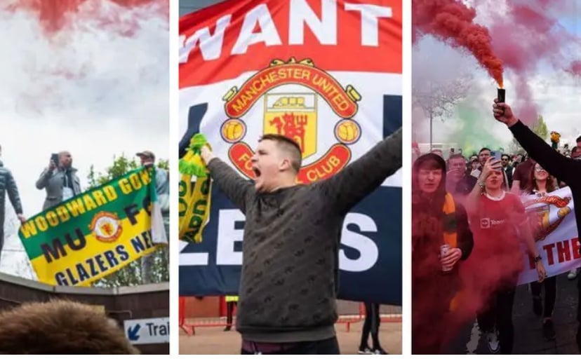 Les fans de Man United se rassemblent pour protester contre la propriété de Glazer avant le choc de Liverpool