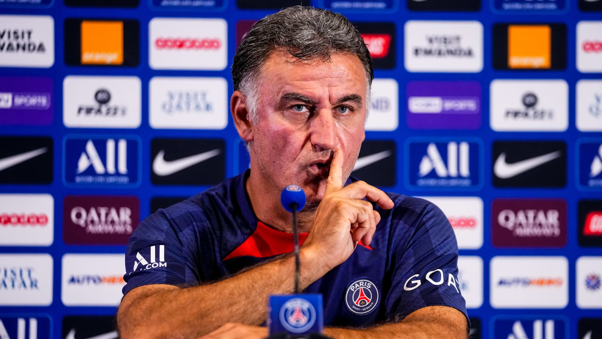 Christophe Galtier en conference de presse avant Clermont PSG le 4 aout 2022 1460608