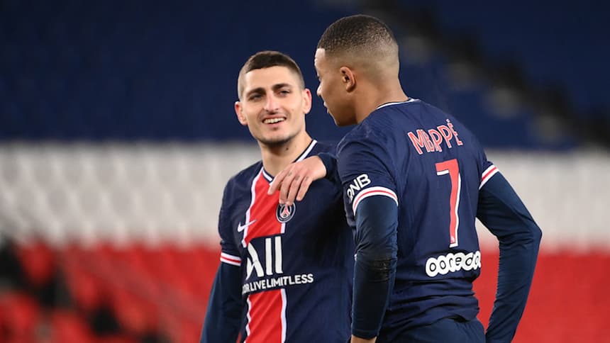 Verratti Mbappé 