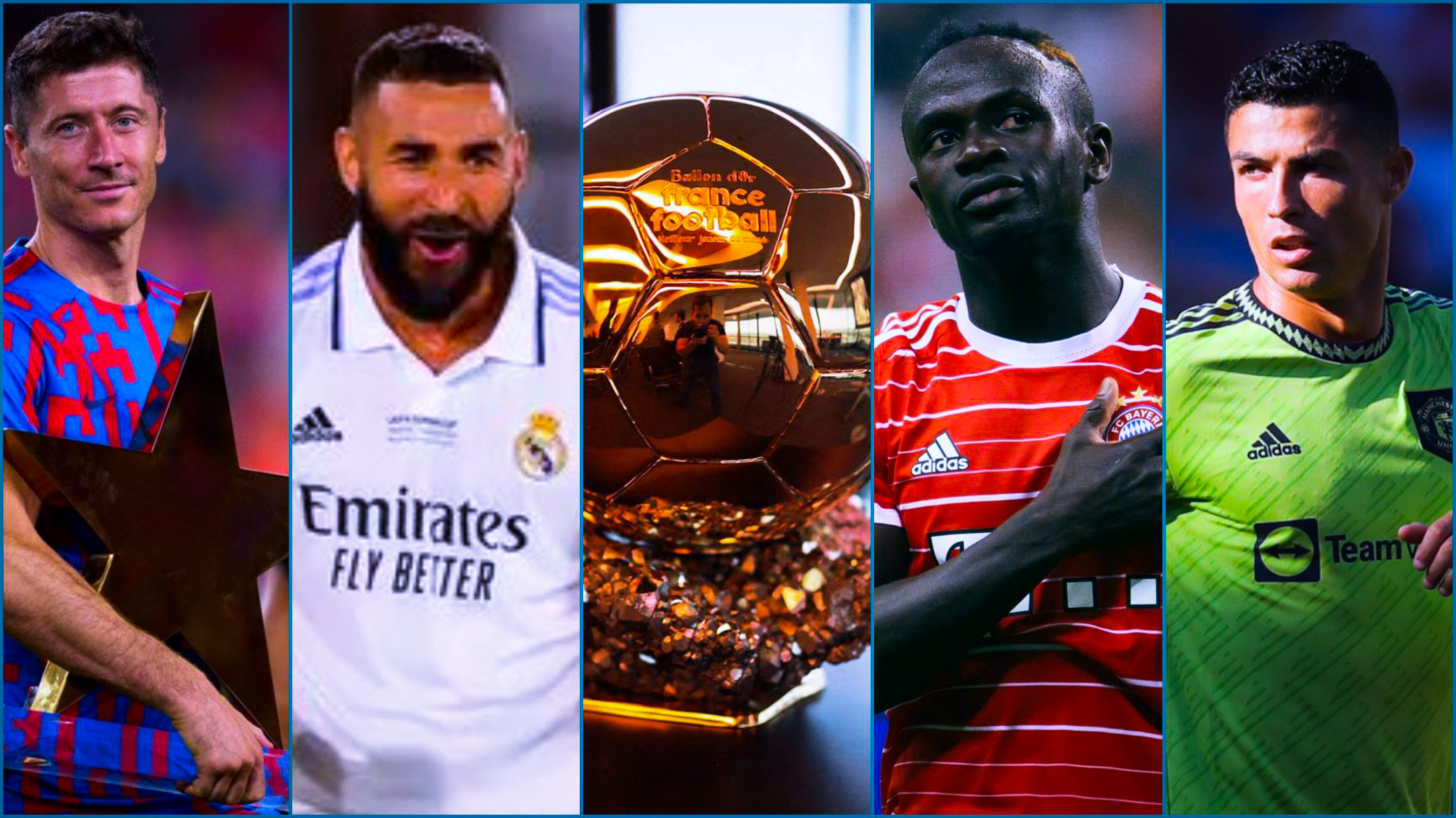 Ronaldo devant Vinicius, Salah 3è, les 10 finalistes du ballon d’or 2022 (Bookmakers)