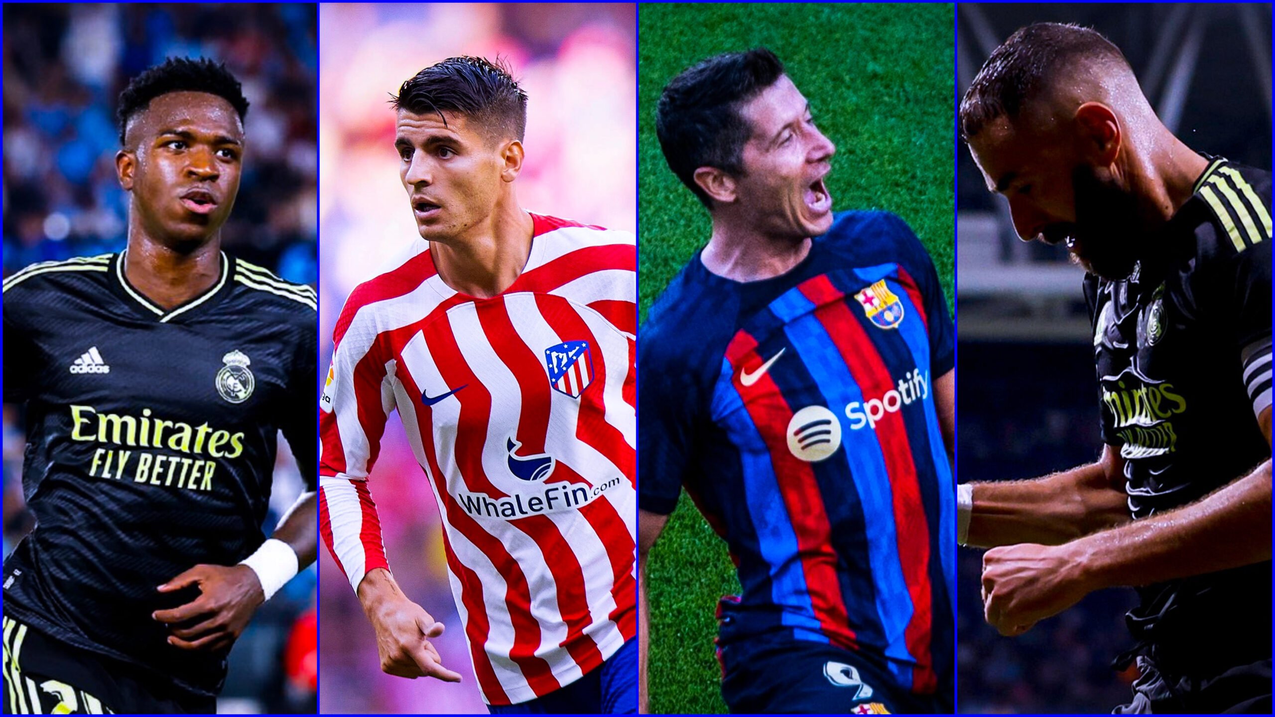Vincius 6è, Lewandowski, Benzema : Les 10 meilleurs buteurs de LaLiga cette saison