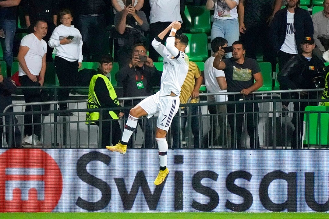 Man United: Cristiano Ronaldo réagit après son premier but de la saison