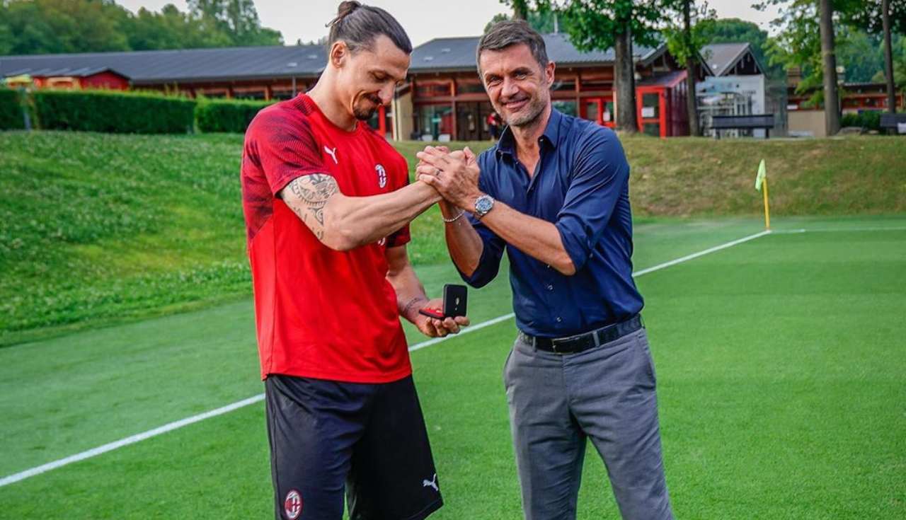 Zlatan Ibrahimovic and Paolo Maldini