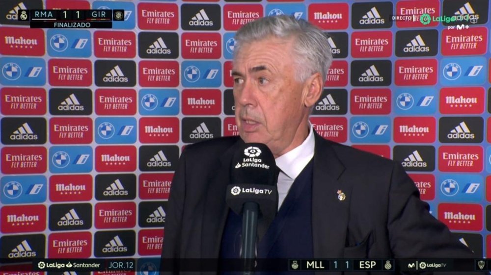 ancelotti habla tras el empate contra el girona en el partido de laliga 2022 23 captura movistarlaliga