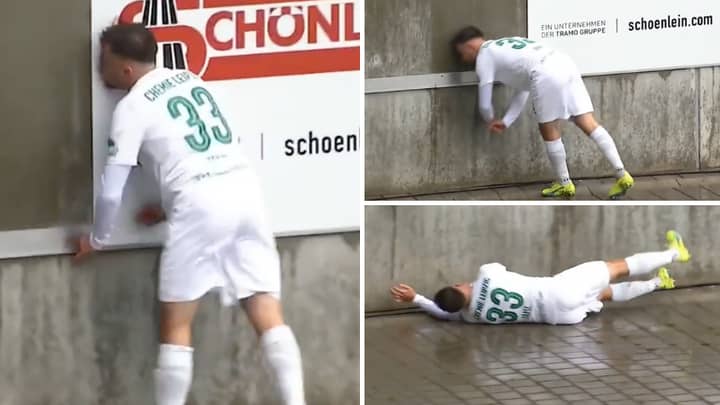 Un joueur de Chemie Leipzig est assommé après avoir heurté un mur de plein fouet