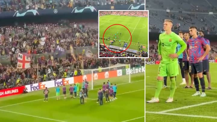 Les supporters de la tribune Gol Nord montrent un amour inconditionnel pour les joueurs du FC Barcelone après l’élimination