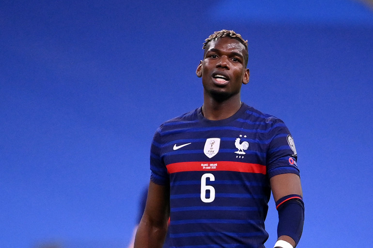 1498086 paul pogba au stade de france avec les bleus le 24 mars 2021