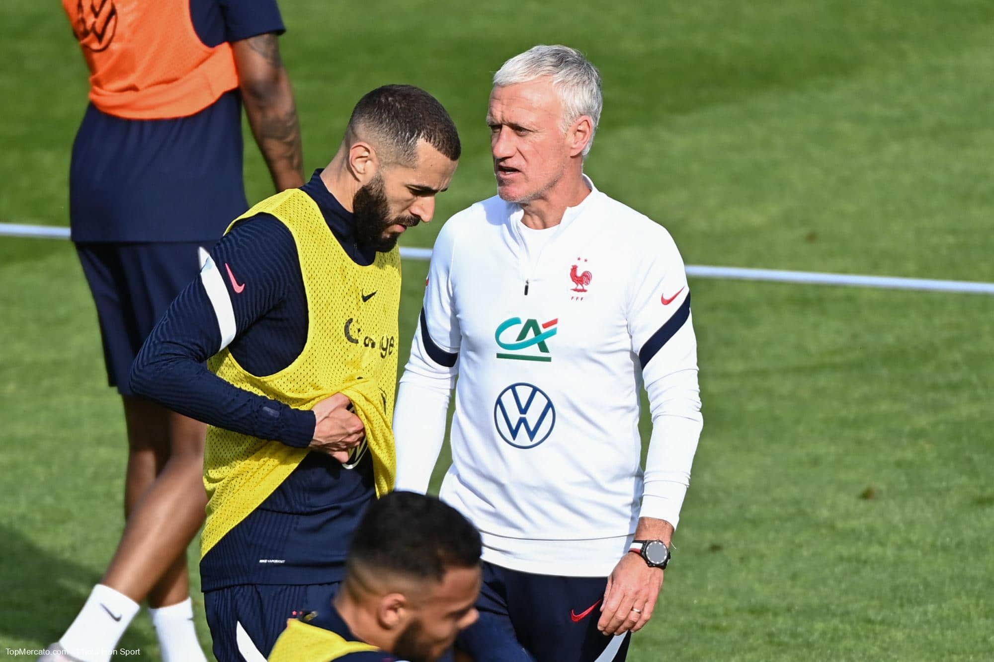 Didier Deschamps et Karim Benzema Equipe de France