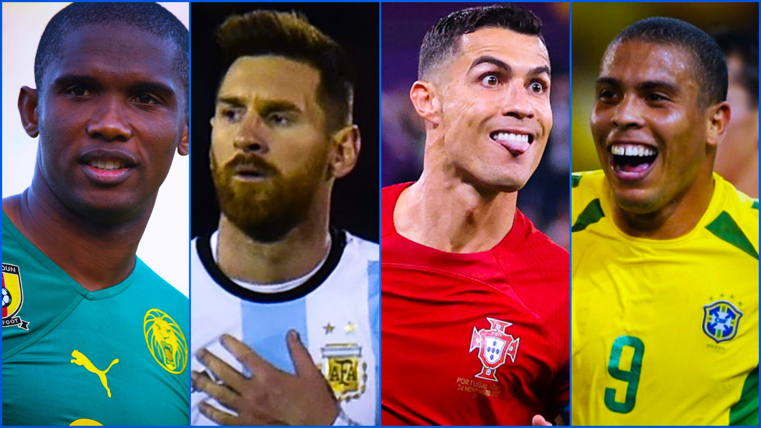 Messi 5è, Eto’o 4è, Cr7, les 10 meilleurs buteurs du 21e siècle en compétition internationale