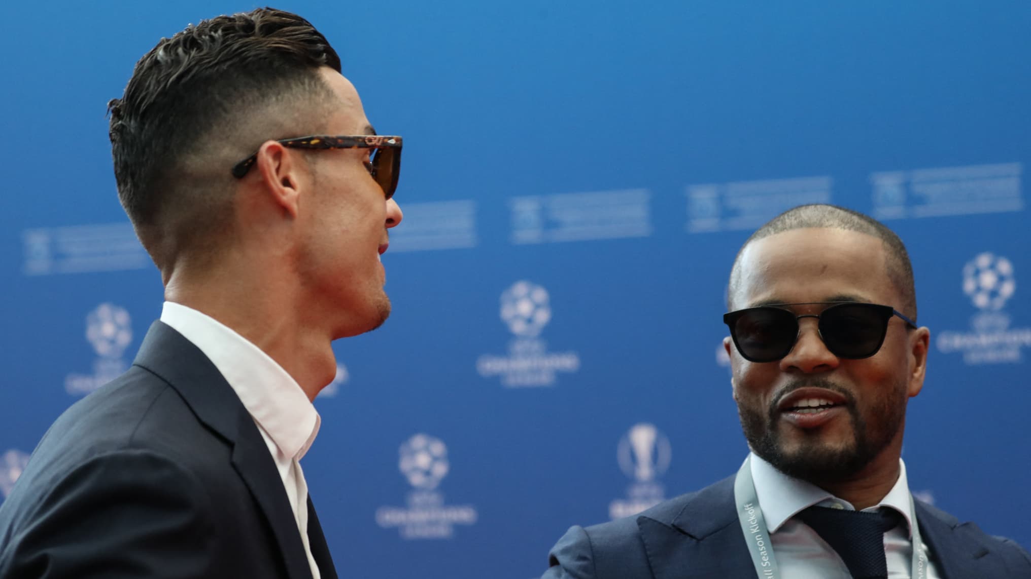 Patrice Evra avec Ronaldo lors du tirage de la Ligue des champions 1148179