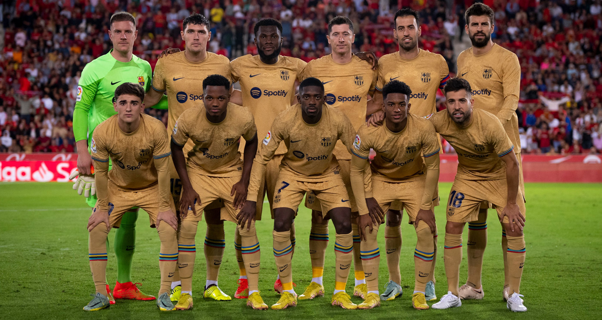 el once del barca durante el triunfo contra el mallorca fcb