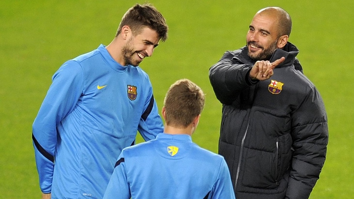 gerard pique josep guardiola barcelona