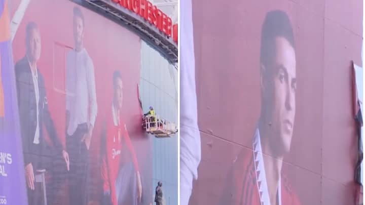Manchester United retire la fresque de Cristiano Ronaldo