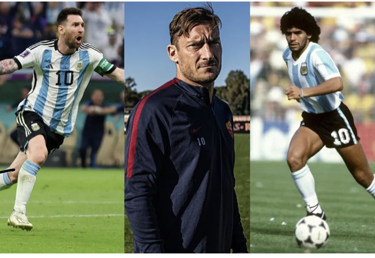 « Il est football » : Totti rend son verdict sur Messi et Maradona